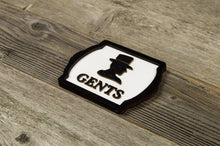 Załaduj obraz do przeglądarki galerii, Retro Style GENTS Wooden Restroom Door Sign