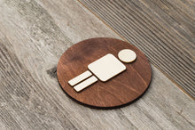 Załaduj obraz do przeglądarki galerii, Round Men Toilet Door Sign