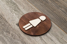Załaduj obraz do przeglądarki galerii, Round Women Restroom Door Sign