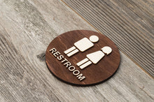 Załaduj obraz do przeglądarki galerii, Round Unisex Restroom Door Sign