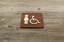 Load image into Gallery viewer, Women & Handicapped Restroom Door Sign