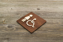 Load image into Gallery viewer, Women & Handicapped Restroom Door Sign