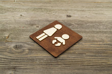 Załaduj obraz do przeglądarki galerii, Women & Baby Changing Station Restroom Door Sign