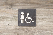 Load image into Gallery viewer, Women & Handicapped Restroom Door Sign