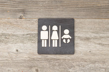 Load image into Gallery viewer, Unisex & Baby Changing Station Restroom Door Sign