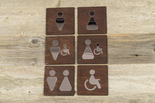 Załaduj obraz do przeglądarki galerii, Toilet Door Sign With Mirror Symbols