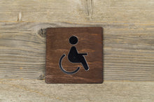 Załaduj obraz do przeglądarki galerii, Handicapped Restroom Door Sign With Mirror Insert
