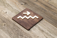 Załaduj obraz do przeglądarki galerii, Staircase up sign. Stairway plate.