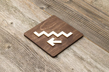 Załaduj obraz do przeglądarki galerii, Staircase down sign. Stairway plate.