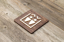 Załaduj obraz do przeglądarki galerii, Elevator wooden door or wall sign