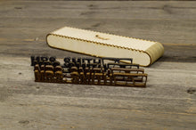 Załaduj obraz do przeglądarki galerii, Personalised Wooden Desk Name Plate. Teacher Gift. Custom last name plate. Graduation.