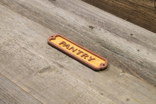 Load image into Gallery viewer, Any Text, Custom Door Sign. 12 inch wide. Retro Style. Covered with powdered brass.