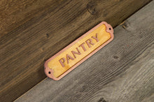 Load image into Gallery viewer, Any Text, Custom Door Sign. 12 inch wide. Retro Style. Covered with powdered brass.