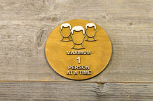 Załaduj obraz do przeglądarki galerii, Maximum 1 or more Person At A Time Wooden Sign. Entry Limitations Sign.