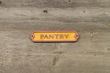 Load image into Gallery viewer, Any Text, Custom Door Sign. 12 inch wide. Retro Style. Covered with powdered brass.