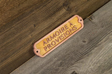 Load image into Gallery viewer, Any Text, Custom Door Sign. 12 inch wide. Retro Style. Covered with powdered brass.