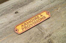 Load image into Gallery viewer, Any Text, Custom Door Sign. 12 inch wide. Retro Style. Covered with powdered brass.