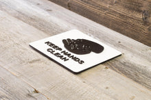 Załaduj obraz do przeglądarki galerii, Keep Hands Clean Wood Sign
