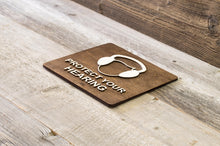 Załaduj obraz do przeglądarki galerii, Wear Hearing Protection. Safety Ear Muffs sign.