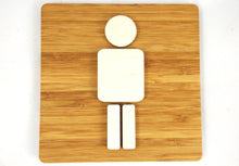 Load image into Gallery viewer, Natural Bamboo Toilet Door Sign

