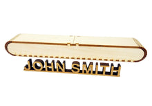 Load image into Gallery viewer, Personalised Bamboo Wood Desk Name Plate
