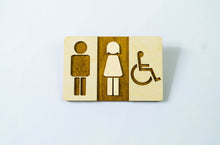 Załaduj obraz do przeglądarki galerii, Men / Women and Disabled Toilet Door Sign
