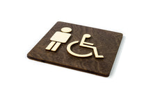 Załaduj obraz do przeglądarki galerii, Men &amp; Disabled Toilet Door Sign
