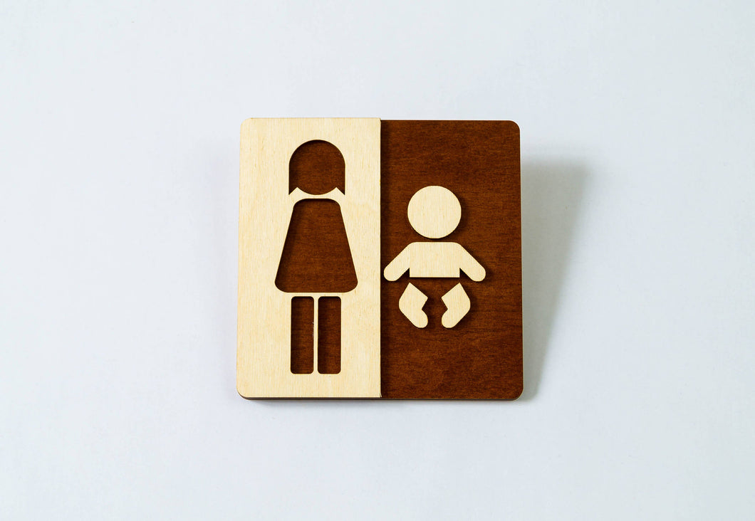 Women & Nursery Toilet Door Sign