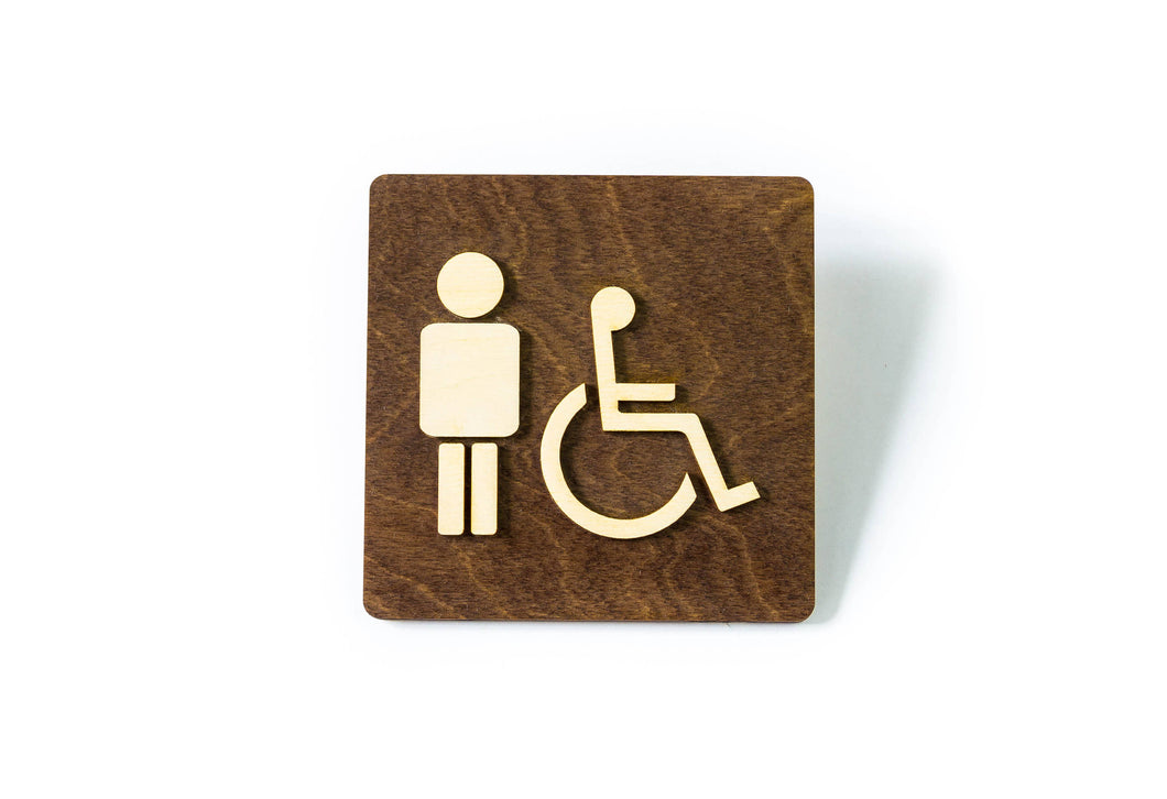 Men & Disabled Toilet Door Sign