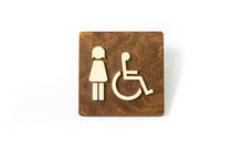 Load image into Gallery viewer, Women &amp; Disabled Toilet Door Sign
