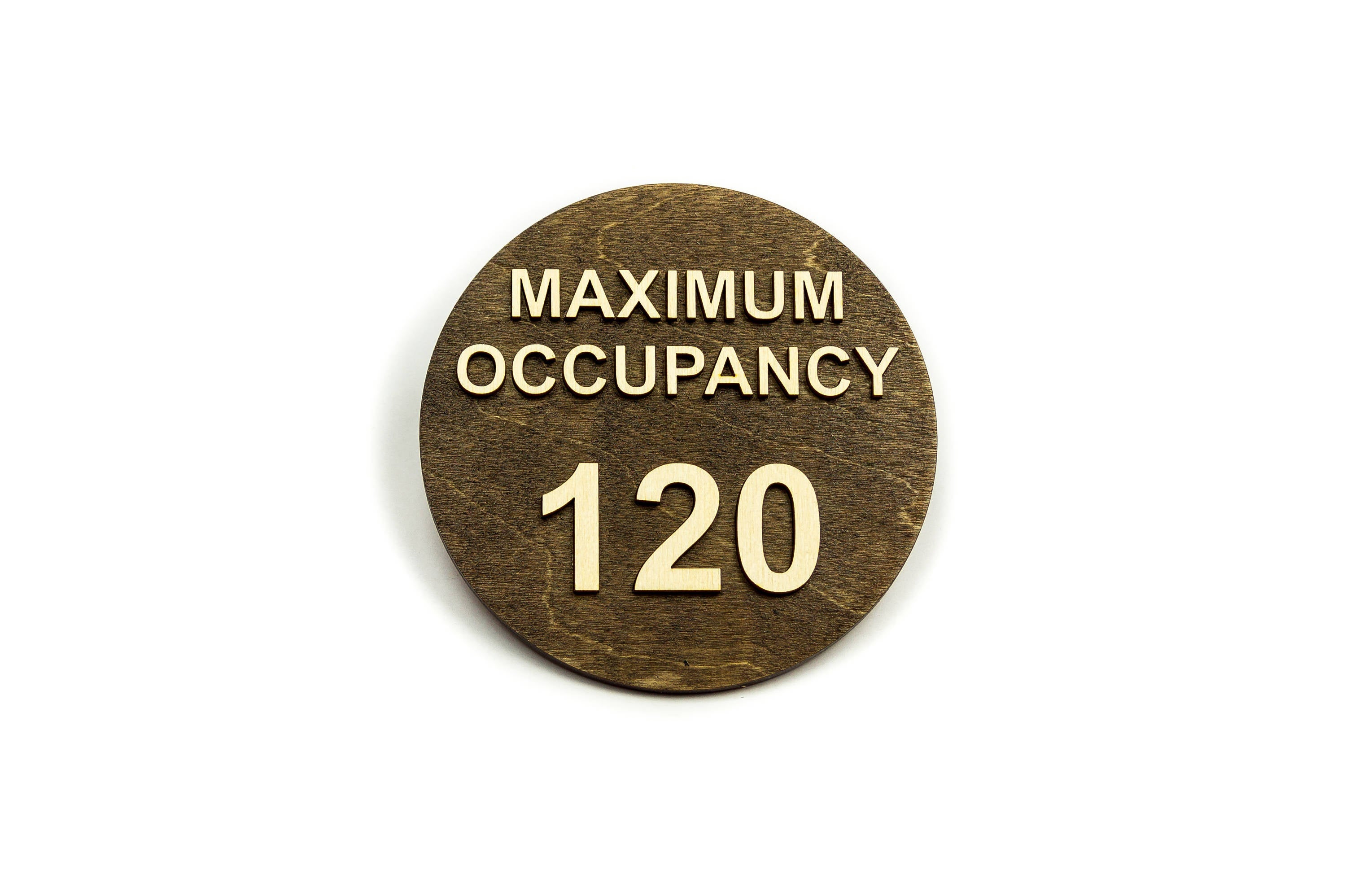 Maximum Occupancy Sign – woodendoorsign.com by Etch.pl