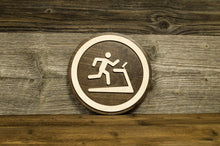 Load image into Gallery viewer, Wooden Treadmill Gym Door Sign.
