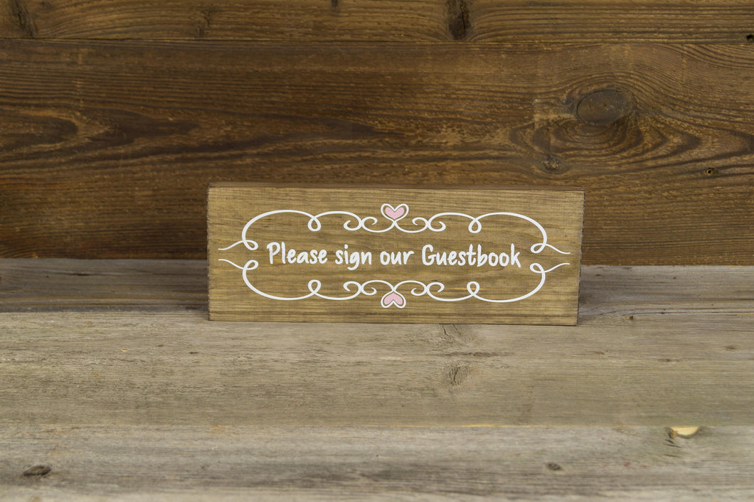 Please Sign our Guestbook - Freestanding Sign