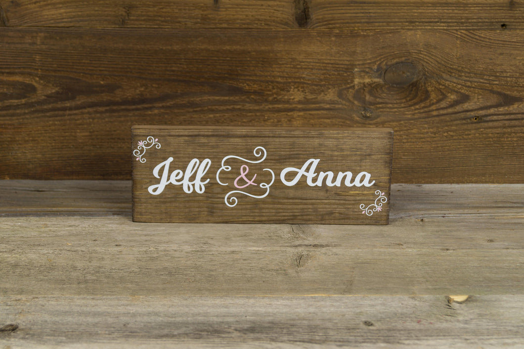 Newlywed Names Sign, Mr and Mrs Sign