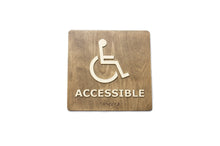 Załaduj obraz do przeglądarki galerii, Accessible Restroom, Toilet Door Sign With Braille Dots
