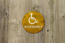 Load image into Gallery viewer, Accessible Restroom, Toilet Door Sign With Braille Dots
