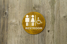 Load image into Gallery viewer, Men / Women / Disabled Restroom Door Sign With Braille Dots

