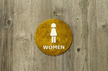 Load image into Gallery viewer, Women Toilet Door Sign With Braille Dots
