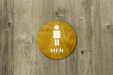 Load image into Gallery viewer, Men Toilet Door Sign With Braille Dots
