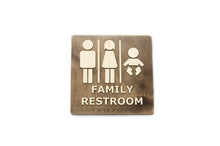 Załaduj obraz do przeglądarki galerii, Family Restroom, Toilet Door Sign With Braille Dots
