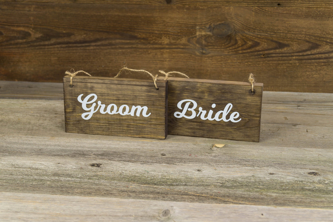 Groom & Bride Sign, Freestanding or Hanging Sign