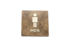 Load image into Gallery viewer, Men Toilet Door Sign With Braille Dots
