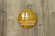 Załaduj obraz do przeglądarki galerii, All Gender Restroom, Toilet Door Sign With Braille Dots
