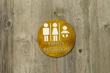 Load image into Gallery viewer, Family Restroom, Toilet Door Sign With Braille Dots
