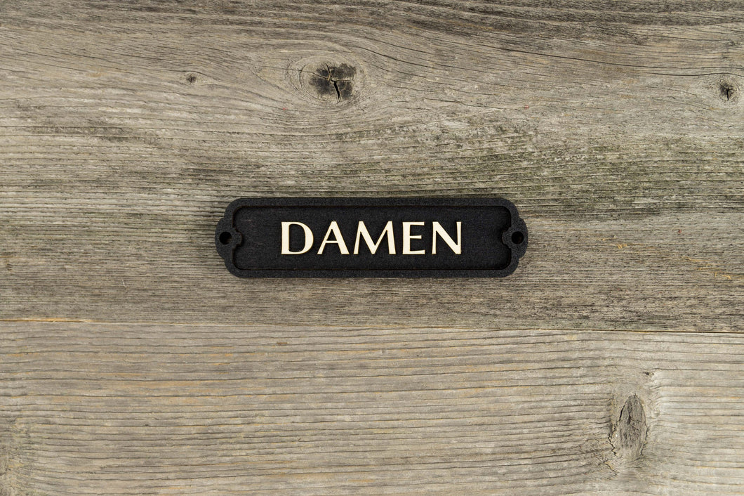 Damen Restroom Door Sign