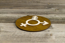 Load image into Gallery viewer, All Gender Toilet Door Sign. Gender Neutral Bathroom Sign
