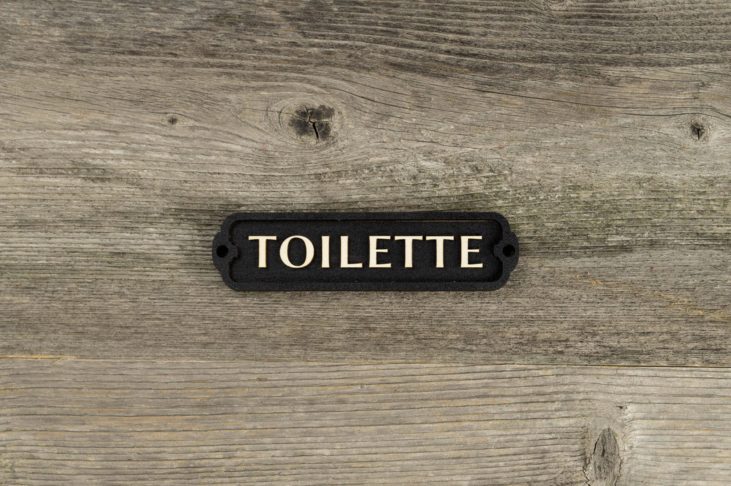 Toilette Door Sign