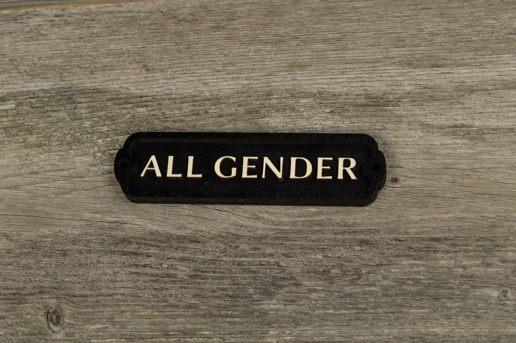 All Gender Restroom Door Sign