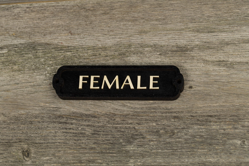 Female Restroom Door Sign