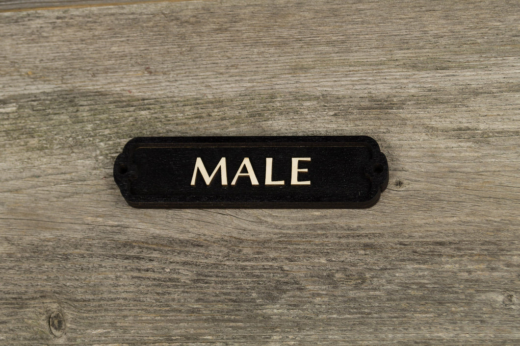 Male Restroom Door Sign